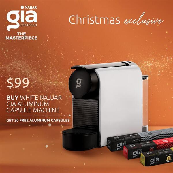 White Gia Espresso Aluminum Capsules -  Nespresso Compatible® Machine